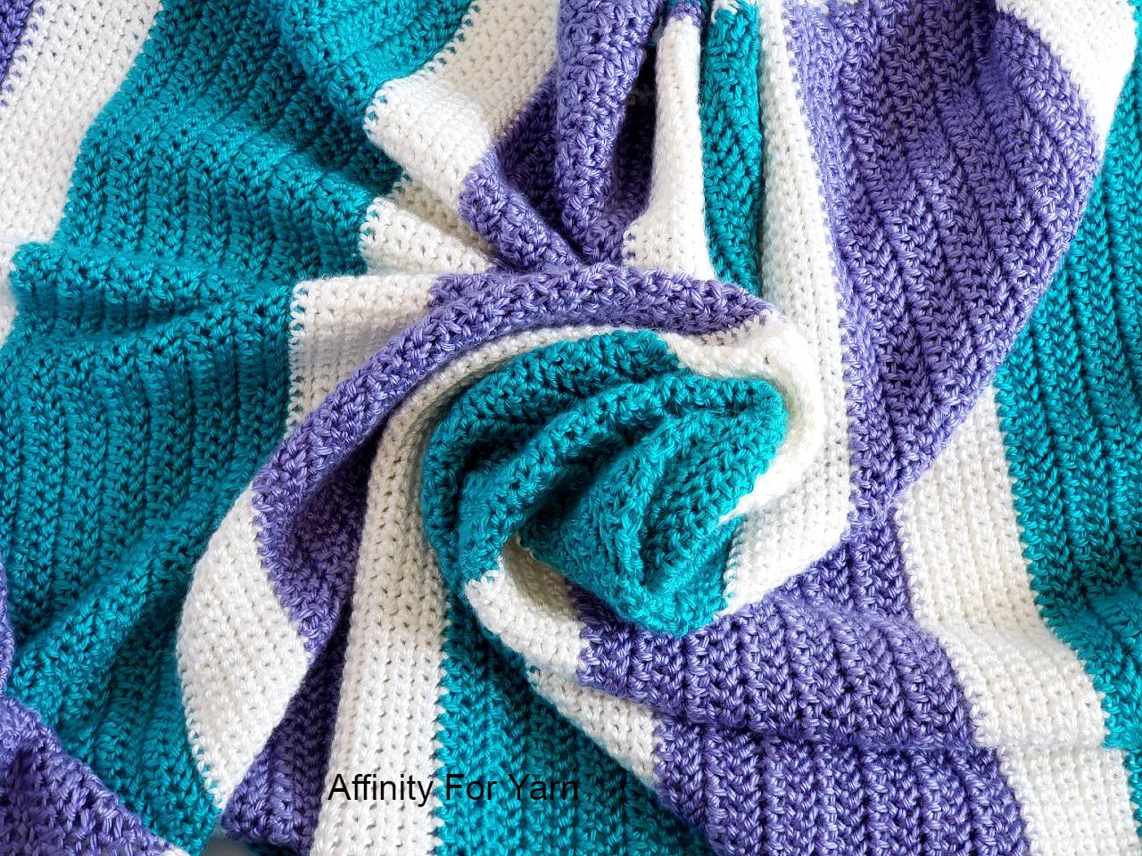 Herringbone Half Double Crochet Blanket Pattern Affinity For Yarn