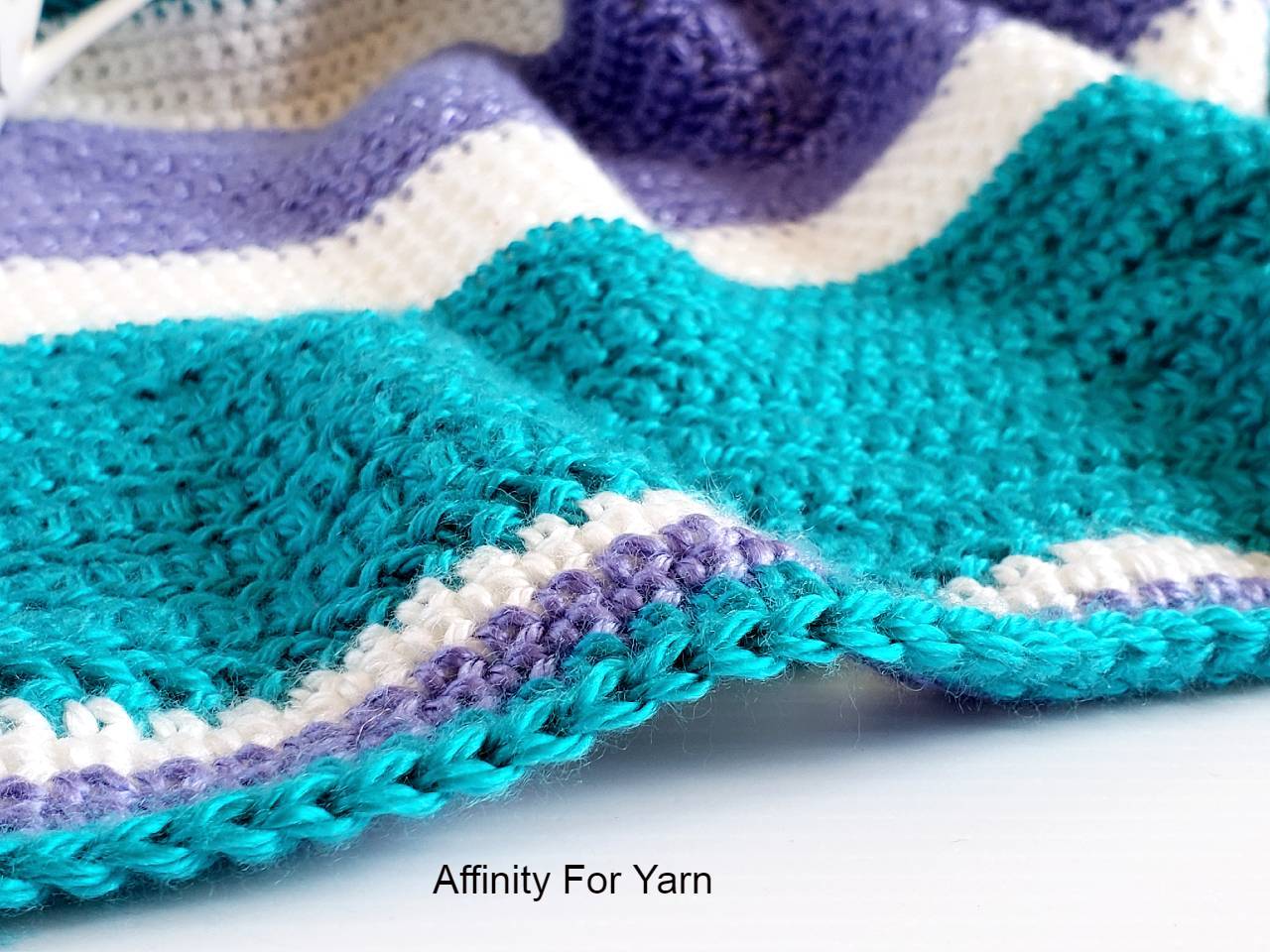 Herringbone Half Double Crochet Blanket Pattern Affinity For Yarn