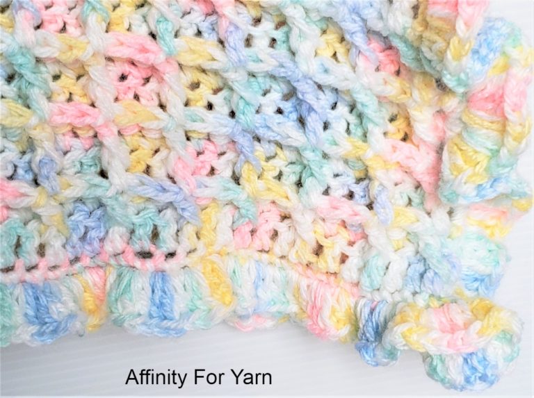 Waffle Stitch Crochet Baby Blanket - Affinity For Yarn